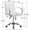 Modern Leather Desk Swivel Chair with Armrests and Wheels