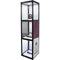 Twist-Lock Portable Showcase Display Cabinet Tower with 3 Shelves - Add 3 Printed Side Panels