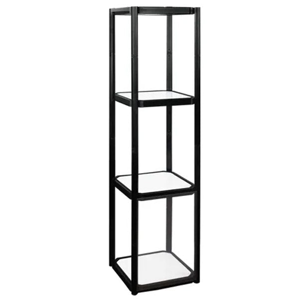 Twist-Lock Portable Showcase Display Cabinet Tower with 3 Shelves &  Overhead Lights – Trade Show House